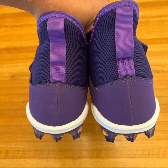 Size 15 New Nike Alpha Menace Pro 2 Football Cleats Purple White AQ3209-105